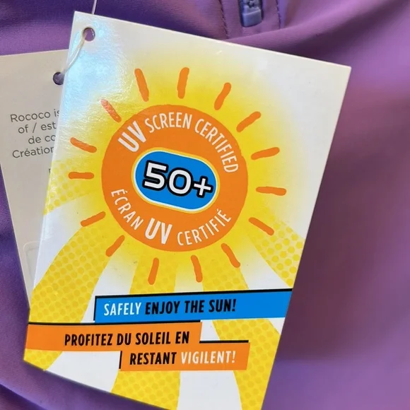 NWT ROCOCO SWIM BABY RASHGUARD SET PURPLE - Picture 8 of 8